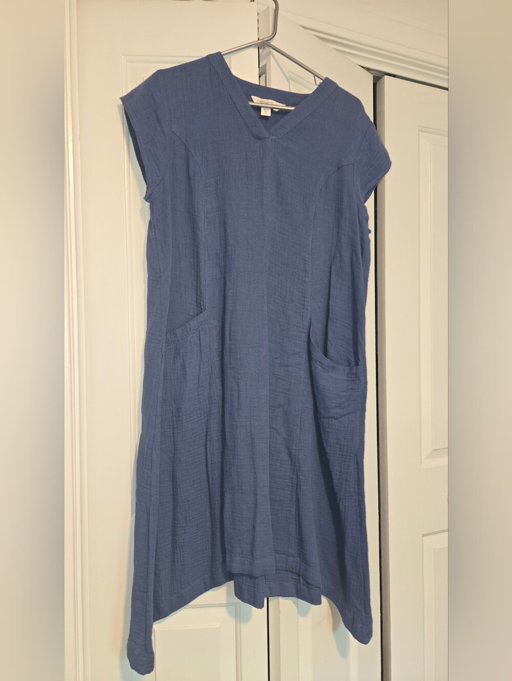 Coldwater Crewk Blue Cotton Gauze Dress